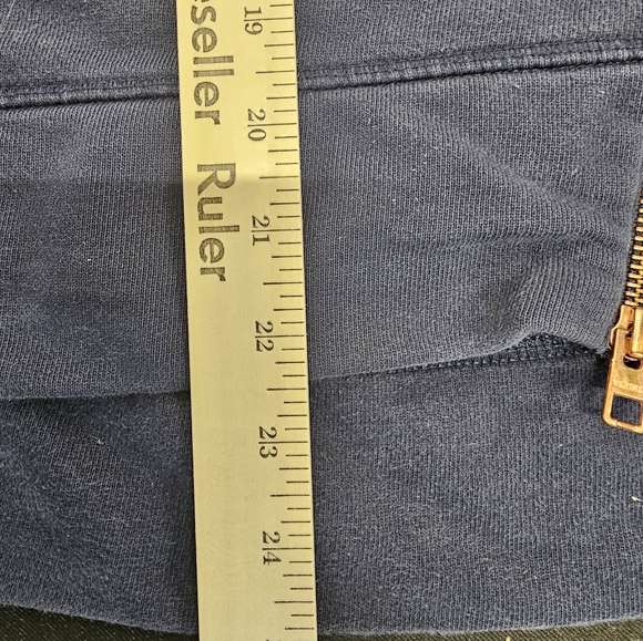 Lululemon Athleta  small cozy double zipper design crewneck sweatshirt blue - Picture 8 of 9